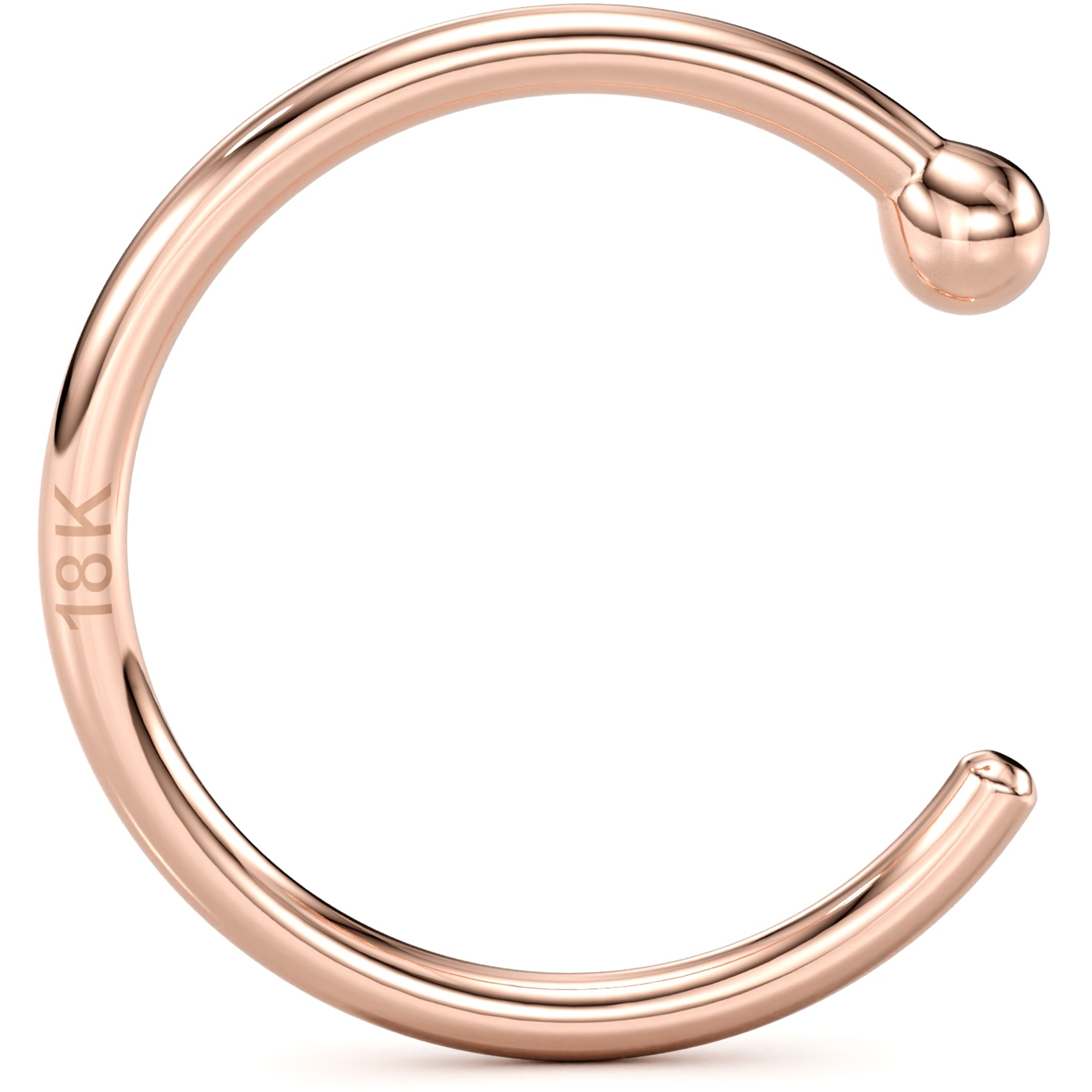 BodyCandy 20G 3/8 Solid 18K Rose Gold Nose Hoop — packaging