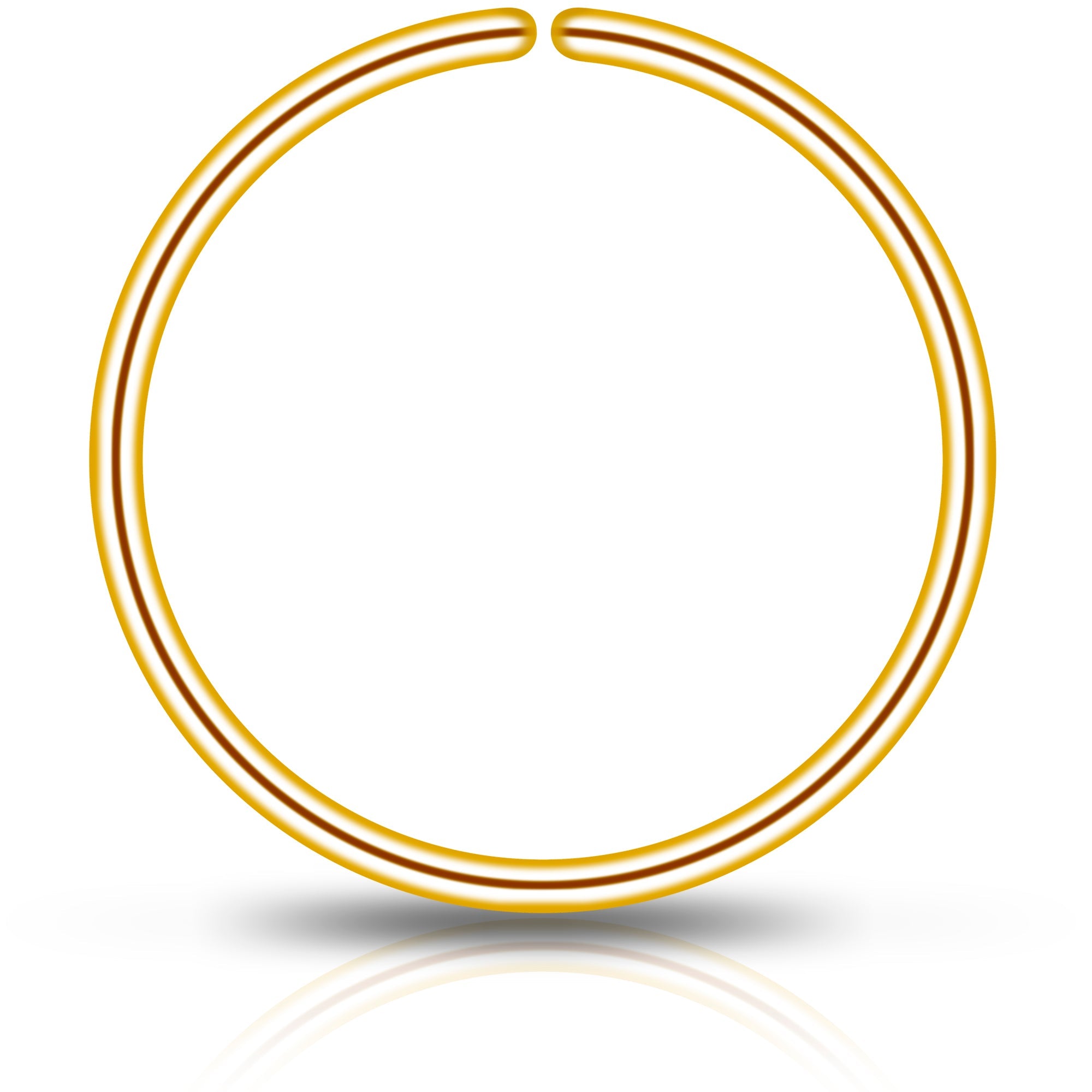 BodyCandy Single Hoop Nose 14k Yellow Gold Filled Nose Hoop Ring — main product shot