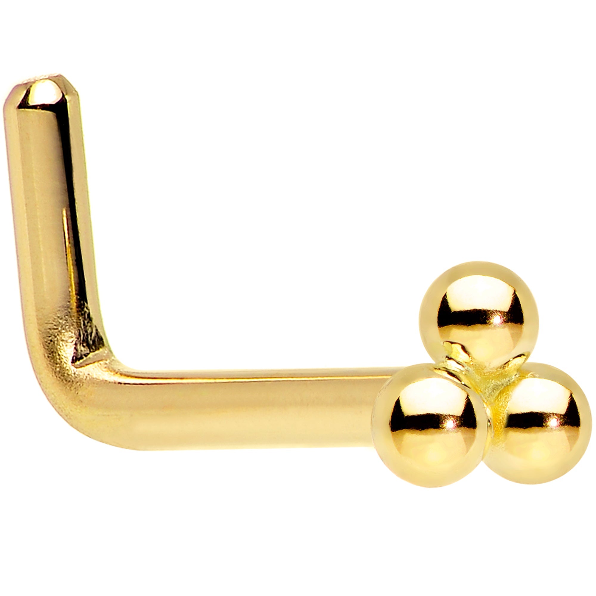 BodyCandy 14k Yellow Gold 3mm Trinity Nose Ring — packaging