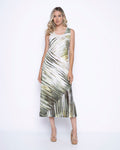 KADOU BOUTIQUE Picadilly Sleeveless Leaf Print Dress — main product shot
