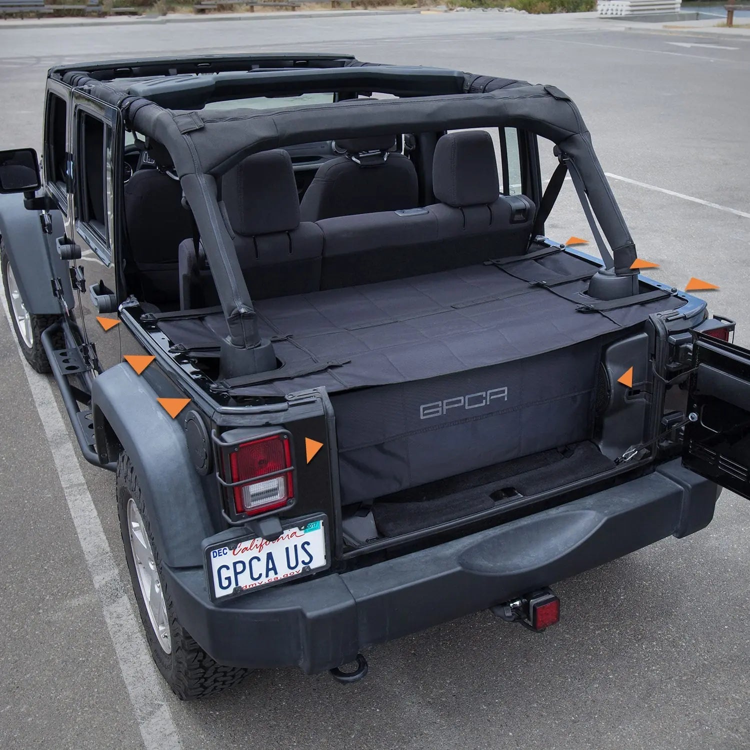 GPCA GPCA Jeep Wrangler JK 4DR Cargo Cover PRO Freedom Pack (2007-2018) — car gear category context