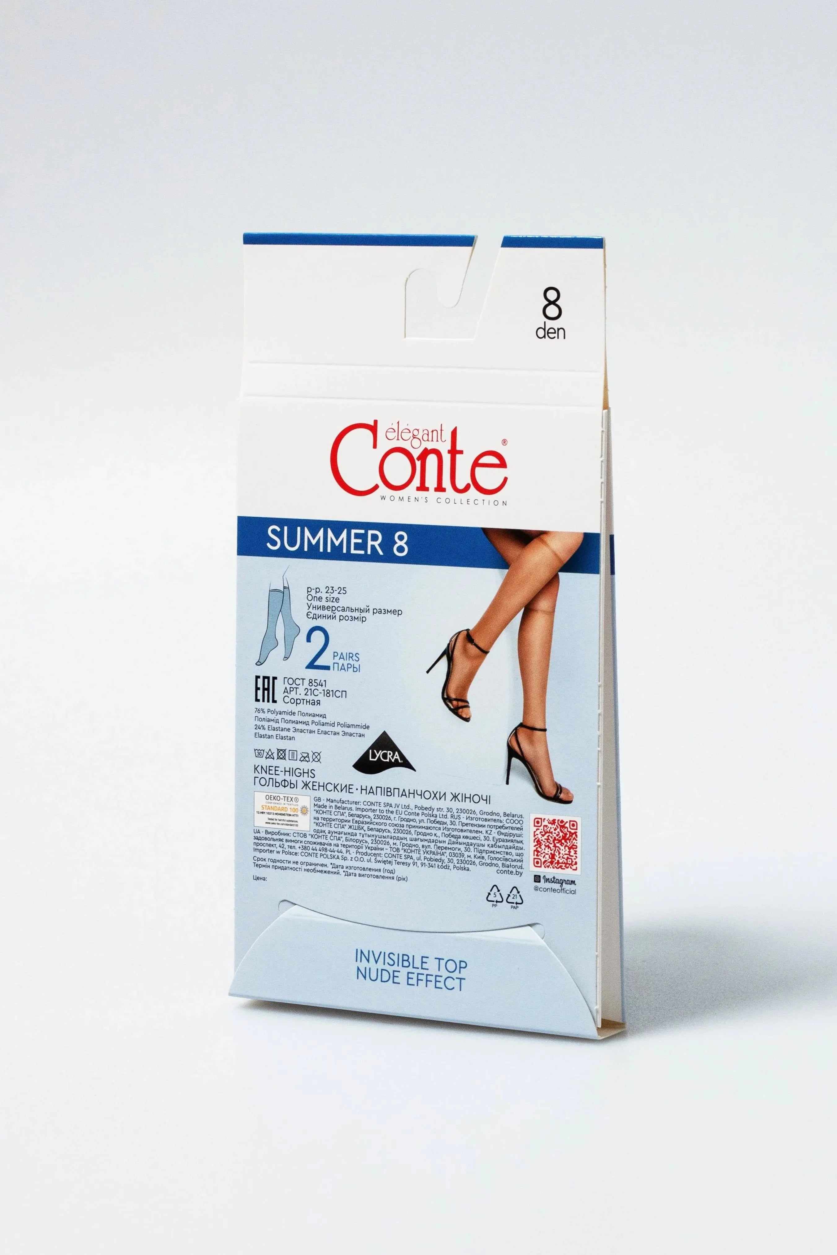 TheRanok.com Knee Highs Conte Summer 8 Den (2 pairs) — in-use photo