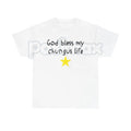 Pasimax "God Bless My Chungus Life" Funny T-Shirt - Ironic Big Chungus Meme Tee, Sarcastic Religious Parody Shirt, Wholesome 