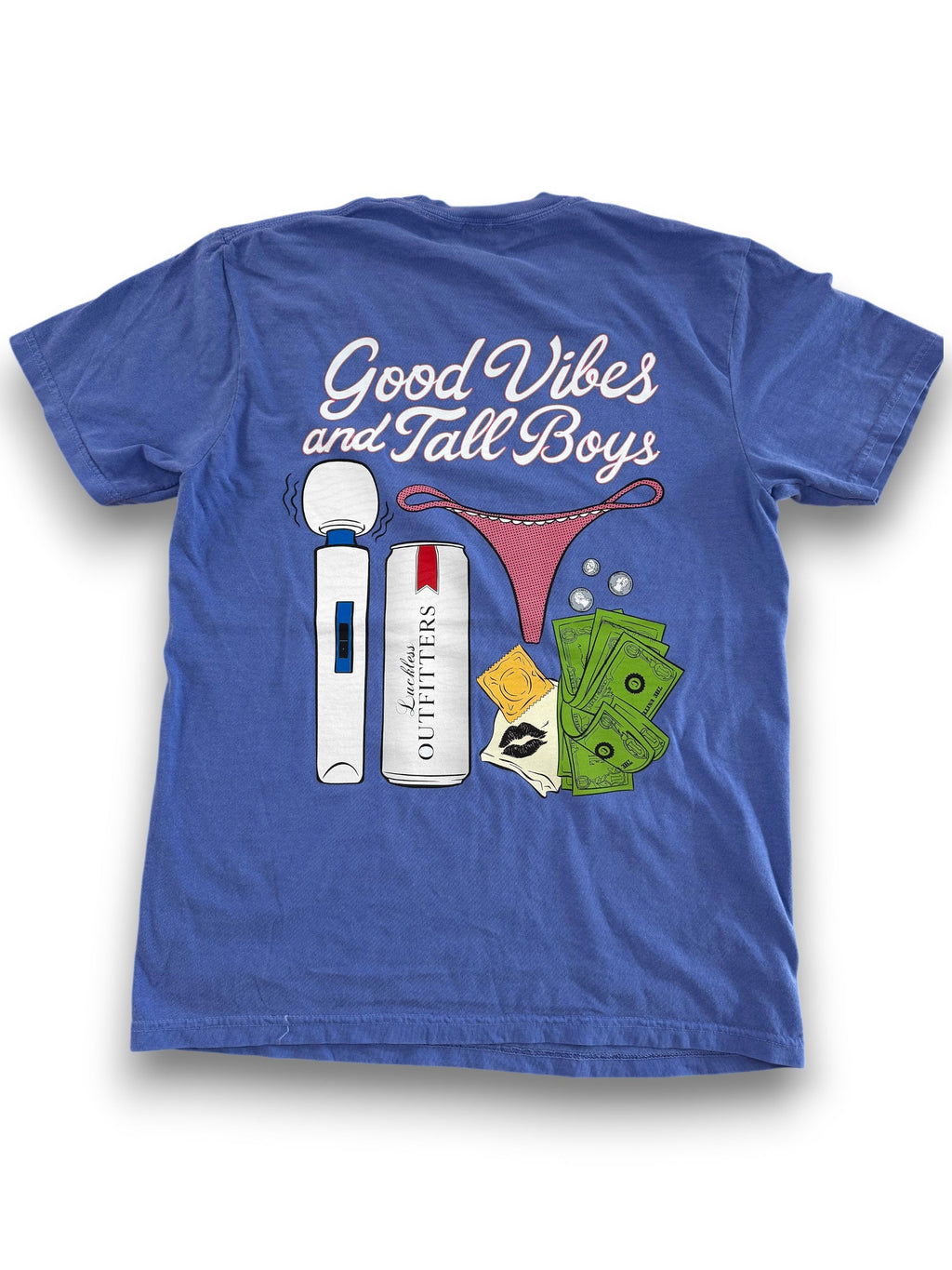 Luckless Outfitters Good Vibes & Tall Boys Tee — main product shot