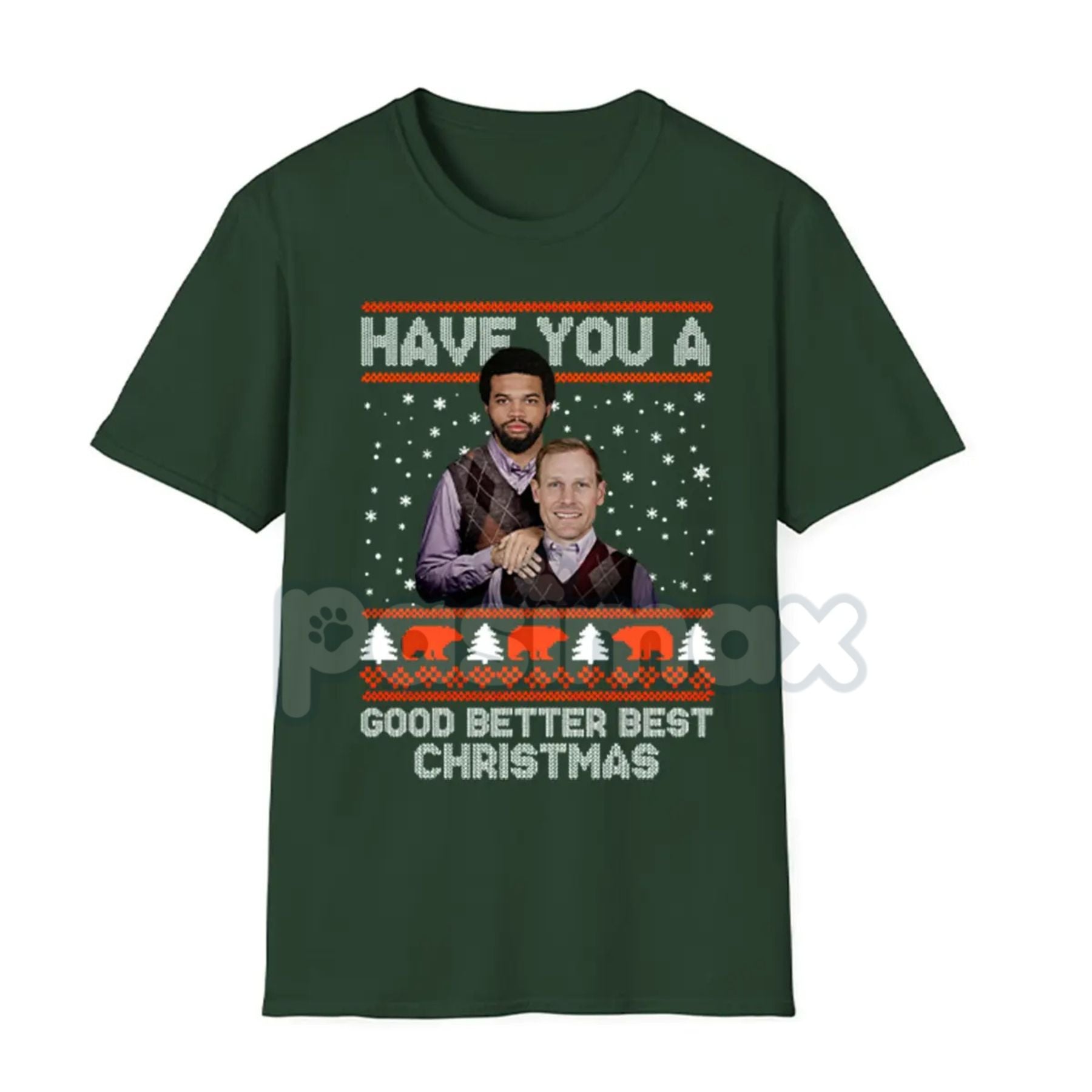 Pasimax Good Better Best Christmas Football T-Shirt - Funny Ugly Sweater Pattern Tee, Holiday Game Day Apparel, Football Fan 