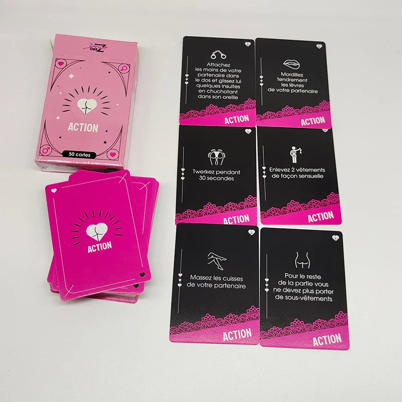 Perfecsy Truth Or Dare Adult Sexy Jeu Action Ou Verite Card Game Double Deck Set French Language In Blister Package For Coupl