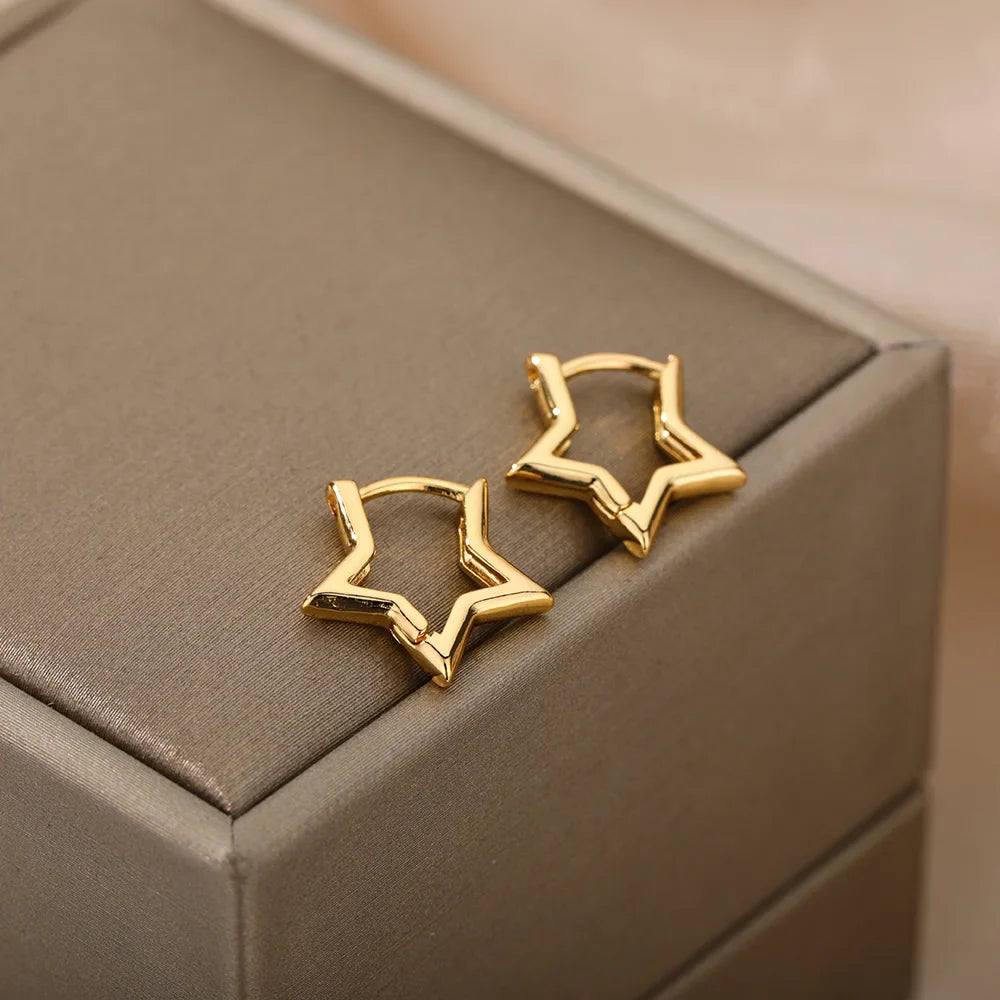 SORI STYLE Minimalist Star Hoop Earrings for Everyday Elegance — comparison shot