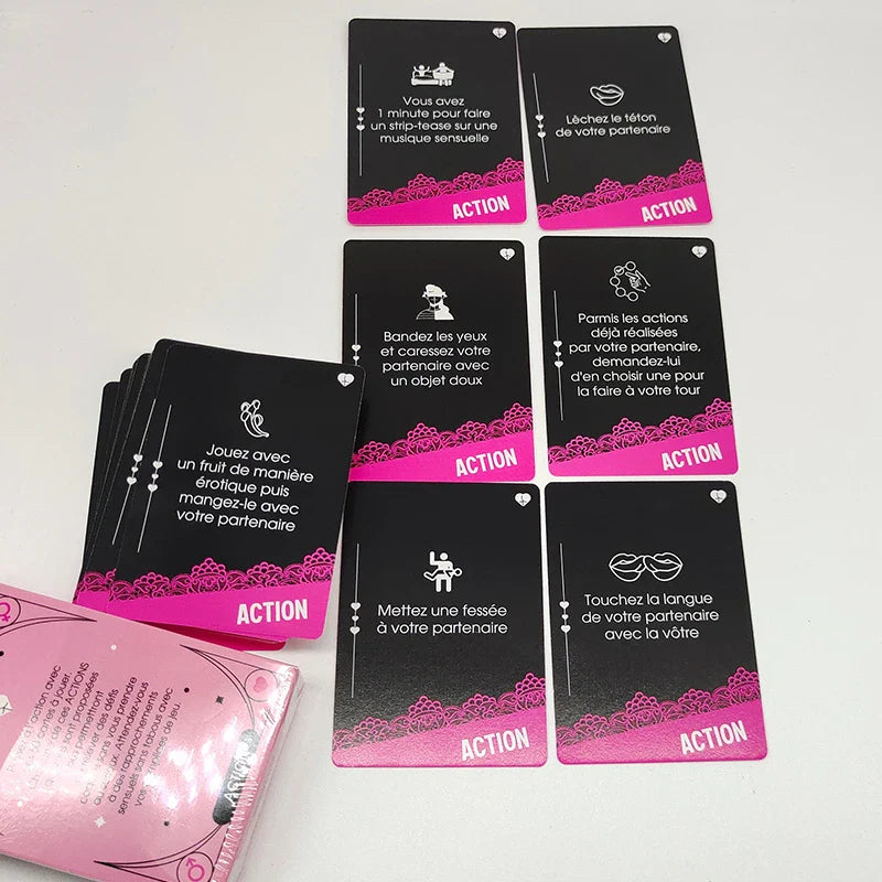 Perfecsy Truth Or Dare Adult Sexy Jeu Action Ou Verite Card Game Double Deck Set French Language In Blister Package For Coupl