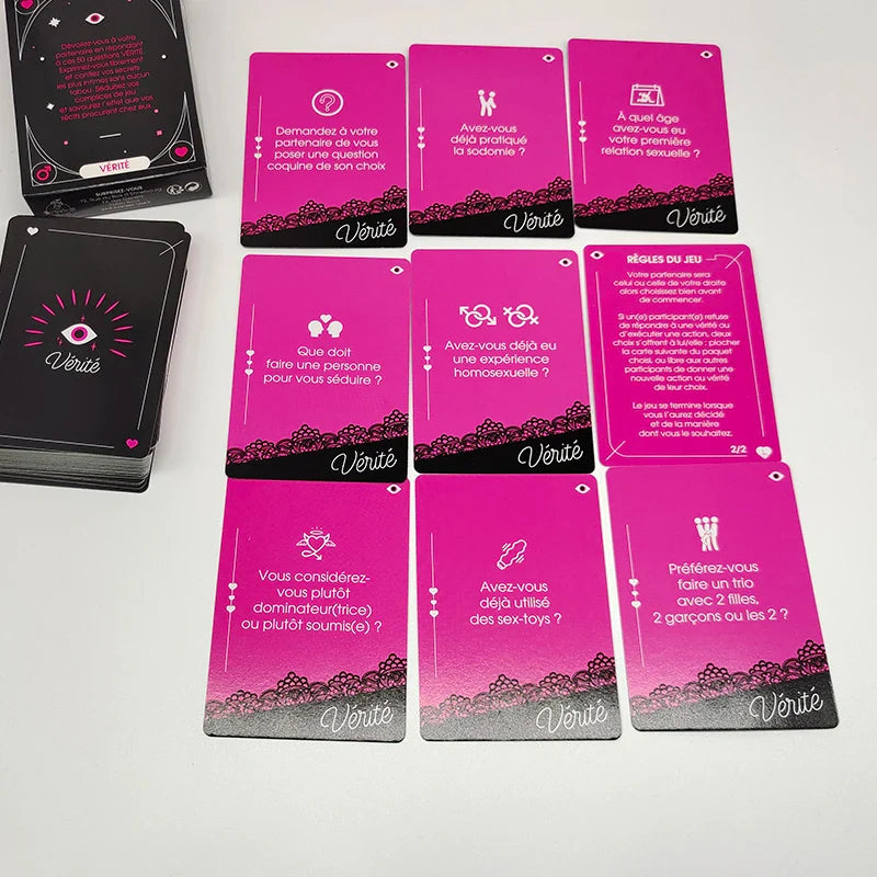 Perfecsy Truth Or Dare Adult Sexy Jeu Action Ou Verite Card Game Double Deck Set French Language In Blister Package For Coupl