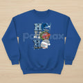 Pasimax HO HO HO Sport Christmas Sweatshirt | Athletic Collegiate Style Holiday Crewneck | Festive Game Day Jumper — main pro