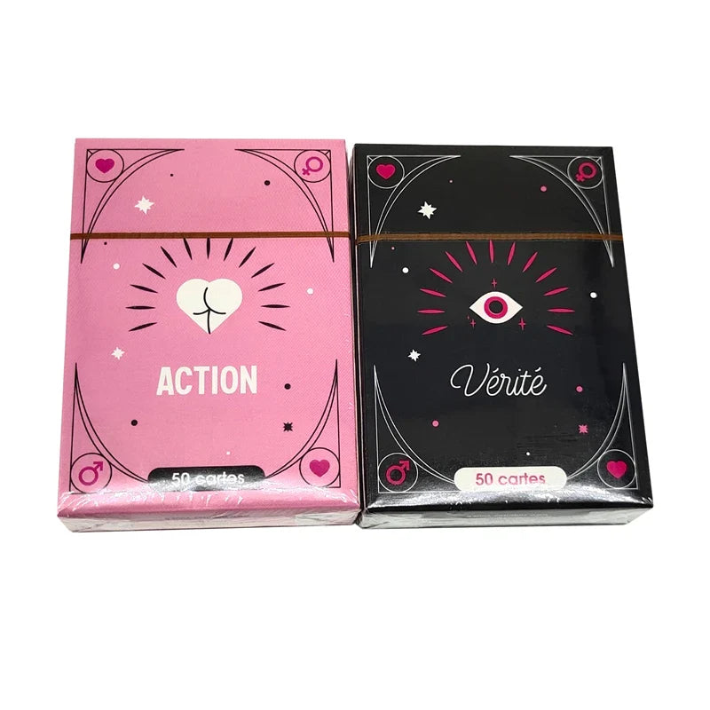 Perfecsy Truth Or Dare Adult Sexy Jeu Action Ou Verite Card Game Double Deck Set French Language In Blister Package For Coupl