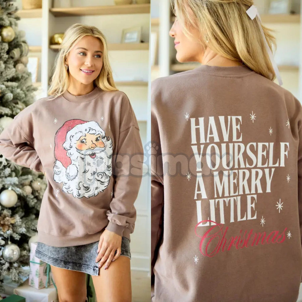Pasimax Have Yourself A Merry Little Christmas Sweatshirt – Classic Holiday Lyric Crewneck — main product shot