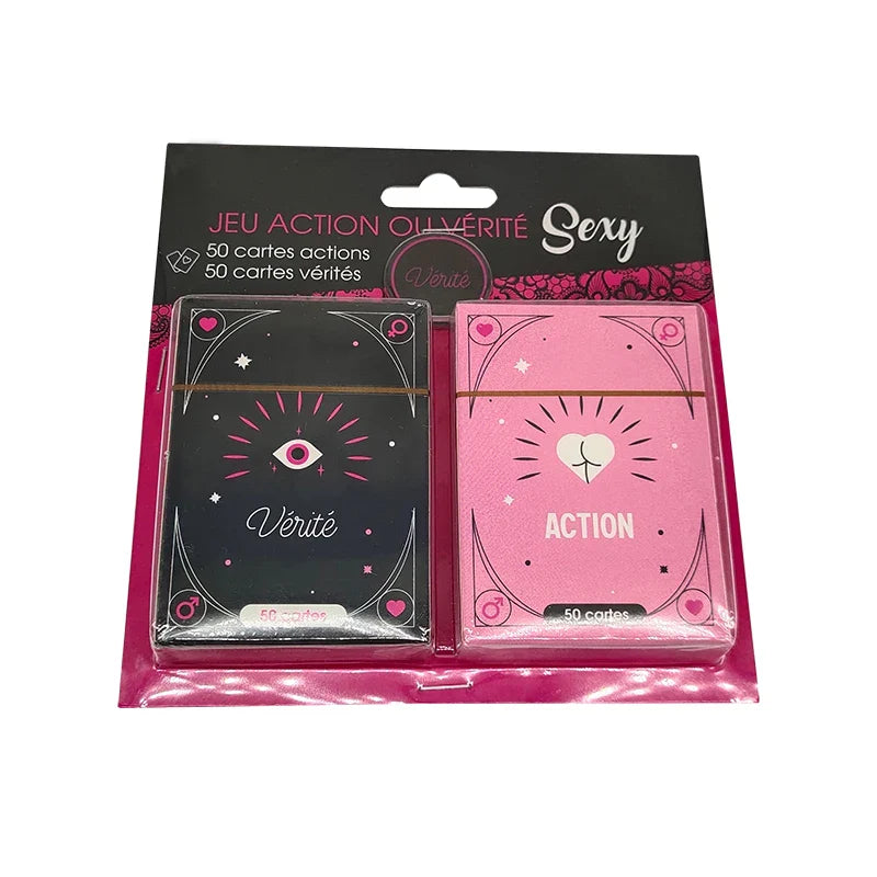 Perfecsy Truth Or Dare Adult Sexy Jeu Action Ou Verite Card Game Double Deck Set French Language In Blister Package For Coupl