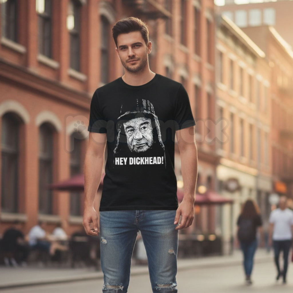Pasimax "Hey Dickhead!" Funny Graphic Tee – Sarcastic Obnoxious Joke T-Shirt, Premium 100% Cotton Unfiltered Humor Top, Soft 