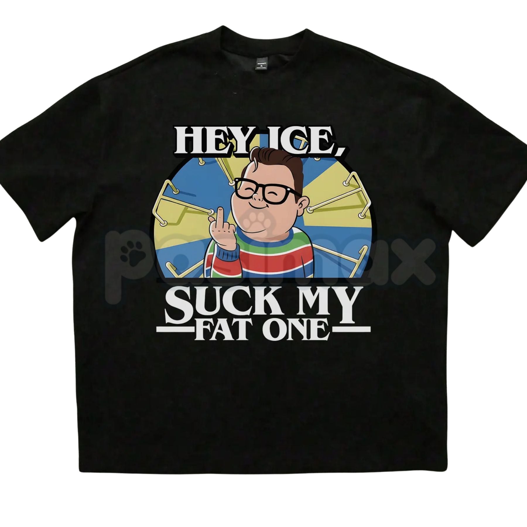 Pasimax "Hey Ice Such My Fat One" Funny Meme T-Shirt - Derek Viral Video Graphic Tee, Classic Internet Humor Shirt, Ironic Re