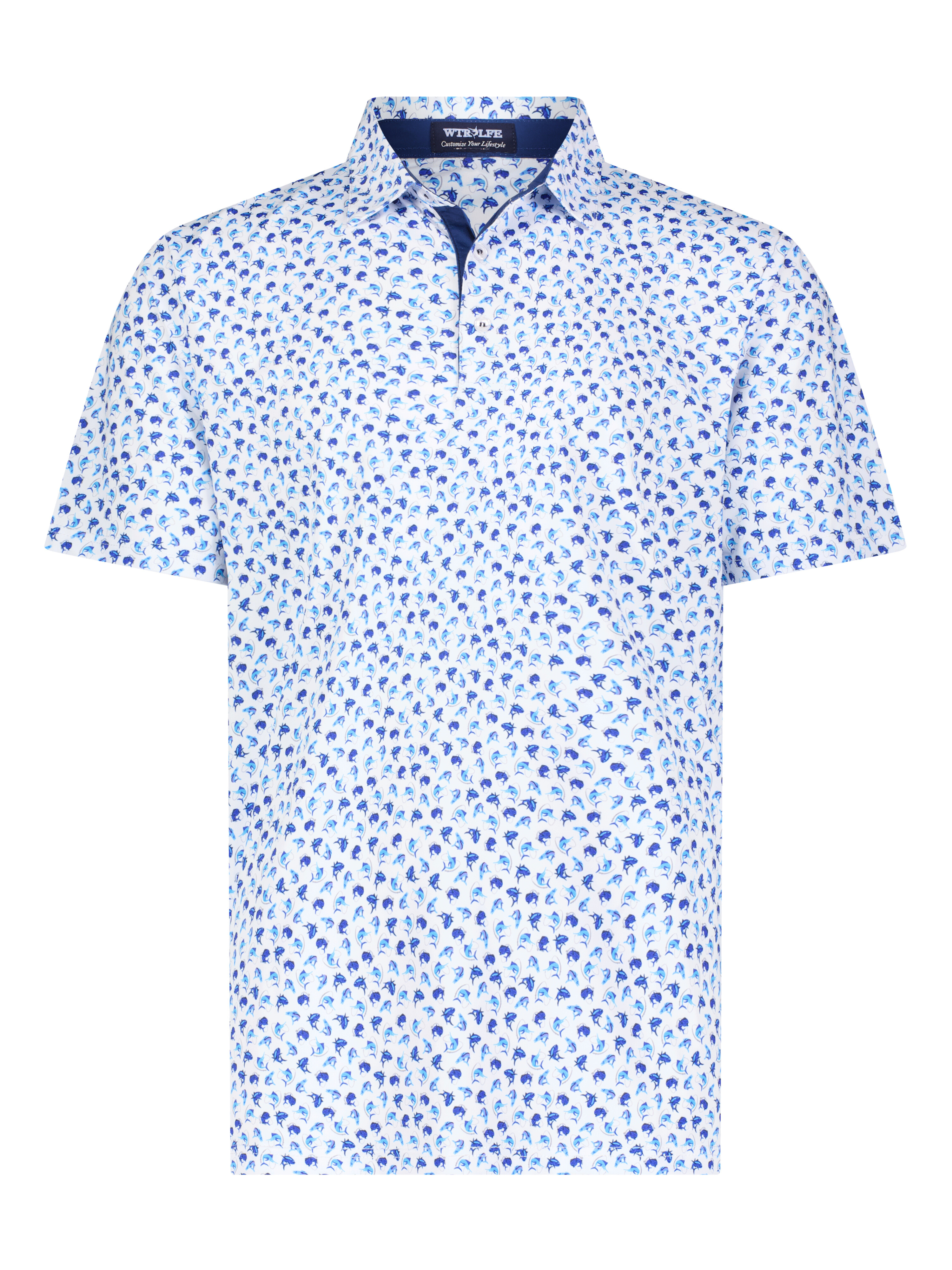 White Water Life Hooked Up Performance Polo — main product shot