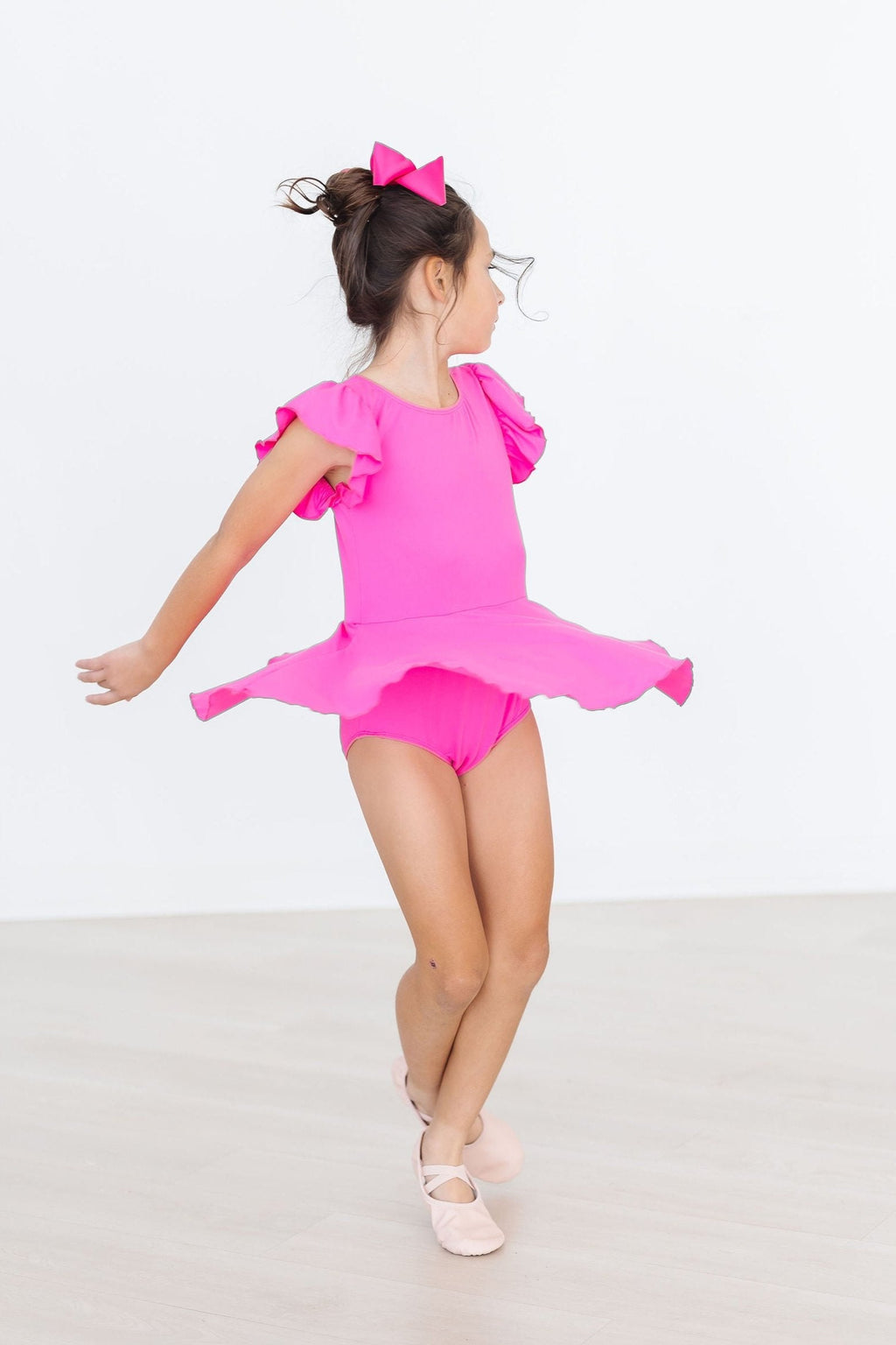 Mila & Rose ® Hot Pink S/S Twirl Leotard — alternative angle