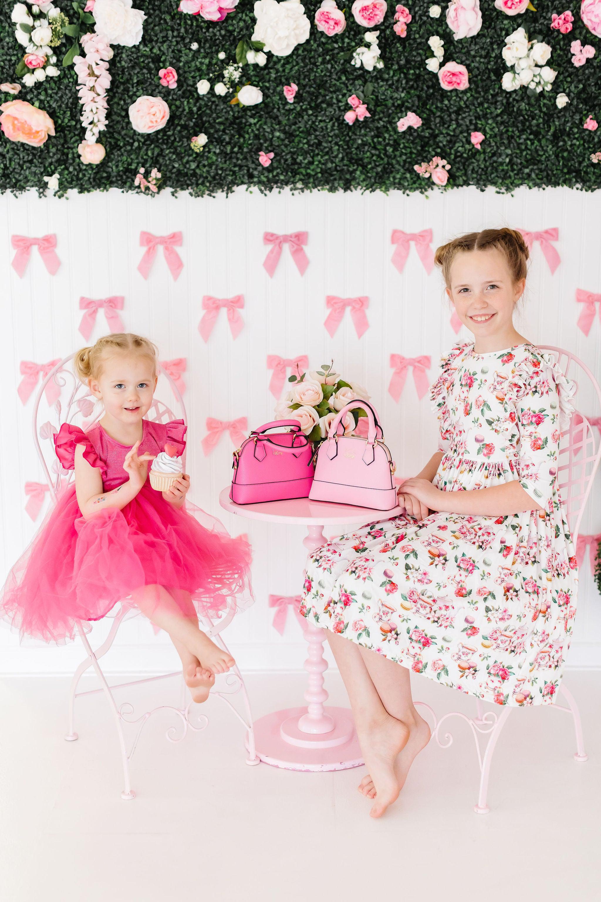 Mila & Rose ® Hot Pink Shimmer Tutu Dress — detail close-up