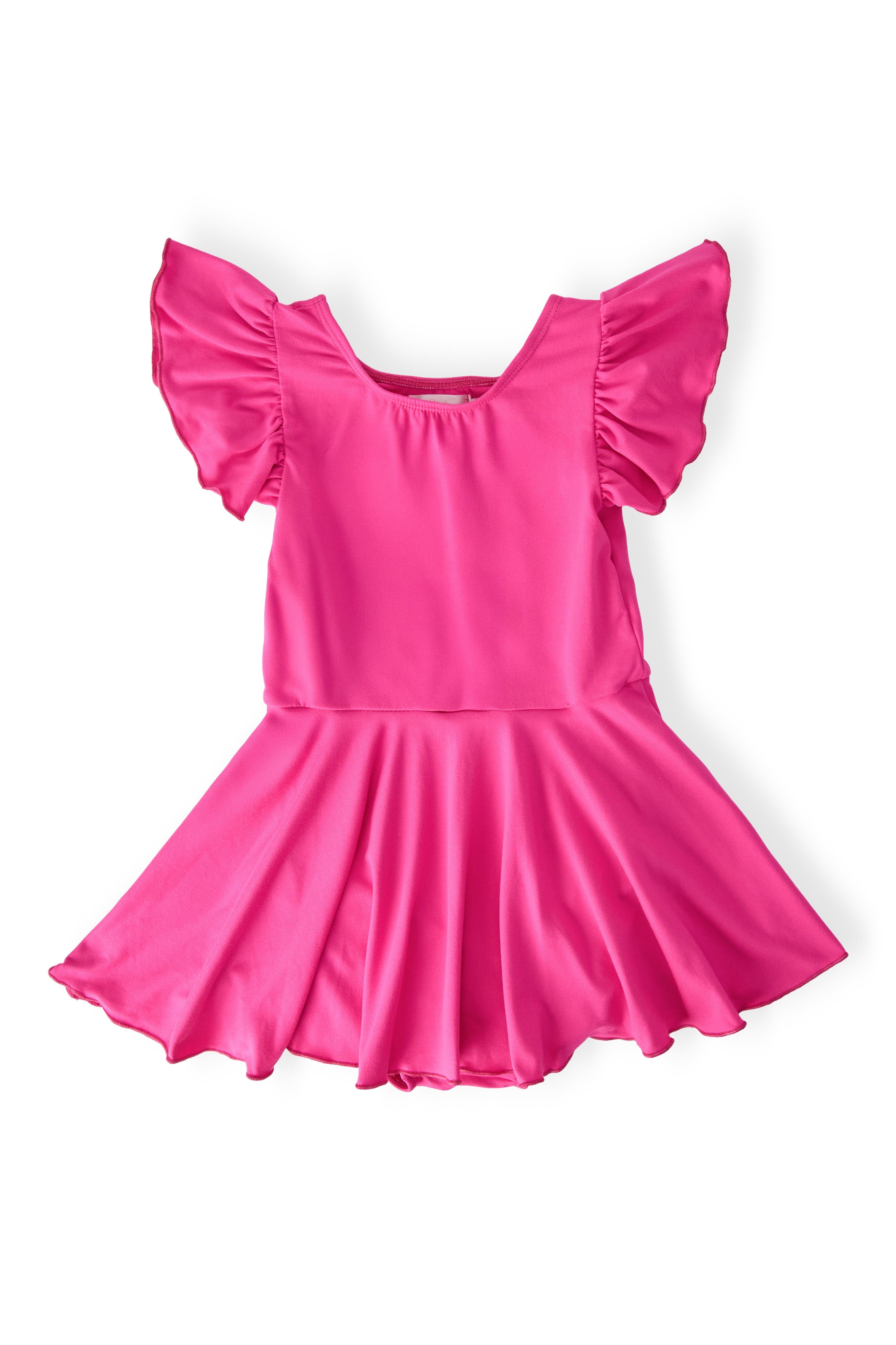 Mila & Rose ® Hot Pink S/S Twirl Leotard — main product shot