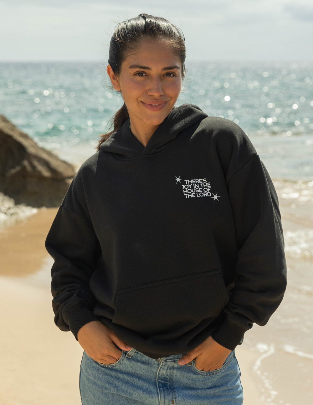 Elevated Faith House of the Lord Unisex Hoodie — alternative angle