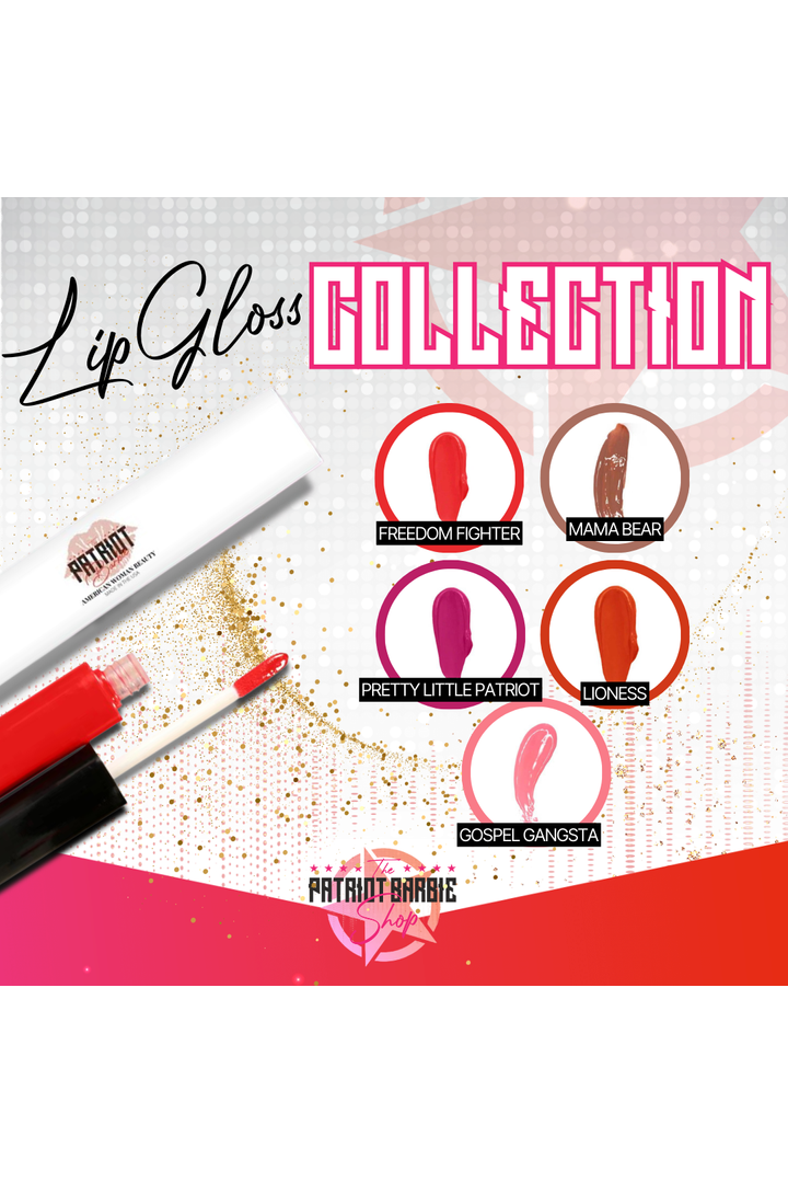 Pretty Little Patriot Pretty Little Patriot Patriot Barbie Exclusive Lip Glosses — detail close-up