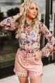 Lucky & Blessed Yeehaw Rodeo Long Sleeve Mesh Top Plus Size