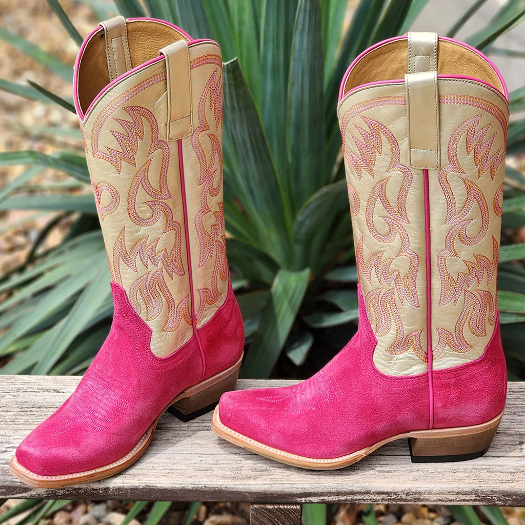 Macie Bean Women's Hot Pink Square Toe Boots Size 10