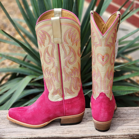 Macie Bean Women's Hot Pink Square Toe Boots Size 10