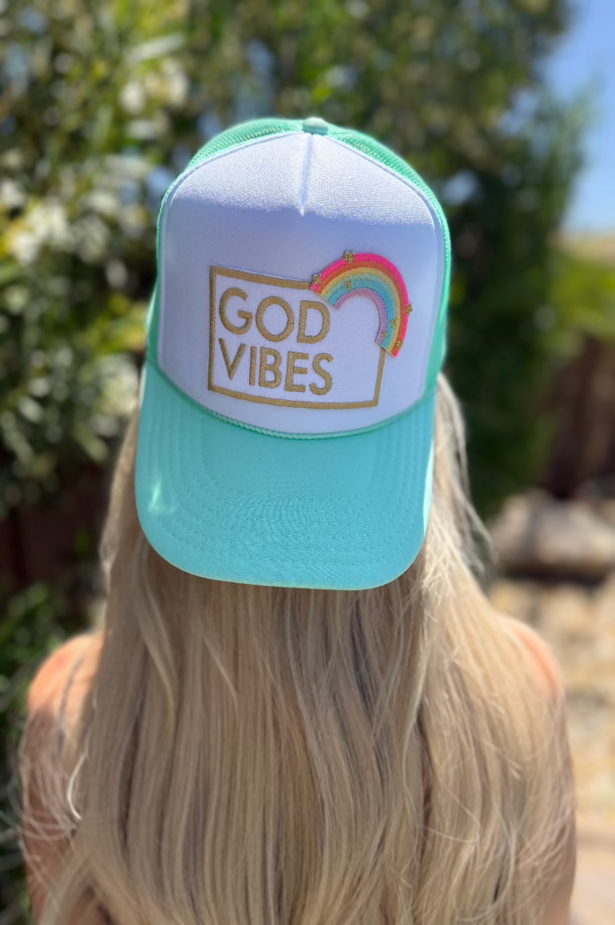 Pretty Little Patriot Pretty Little Patriot God Vibes Trucker Hat — main product shot