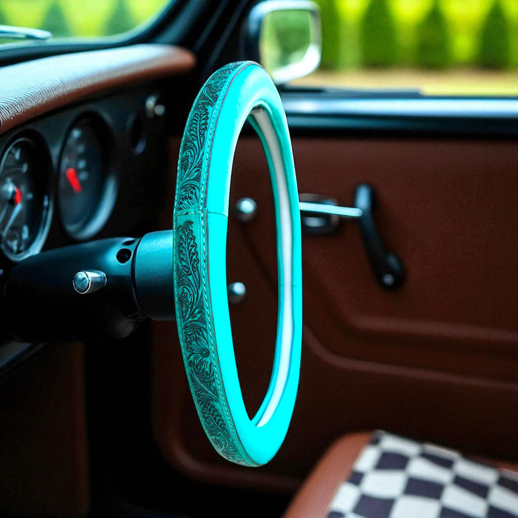 15” Genuine Leather Steering Wheel Covers