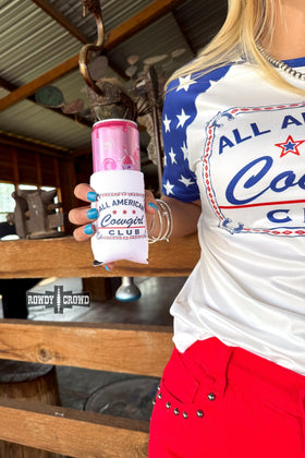 All American Cowgirl Club koozie