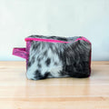 COWHIDE & LEATHER MAKEUP BAG