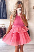 Pretty Little Patriot Strawberry Shortcake Pink Tulle dress — main product shot