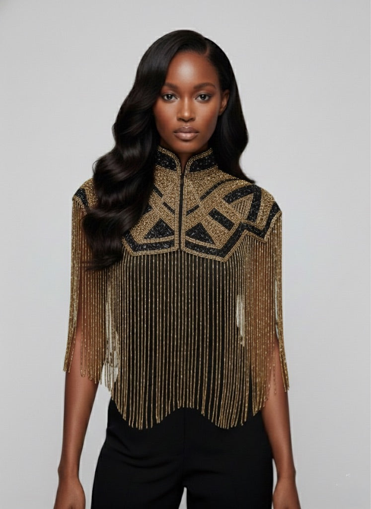 L'Jai Amor Axis Line Cape — main product shot