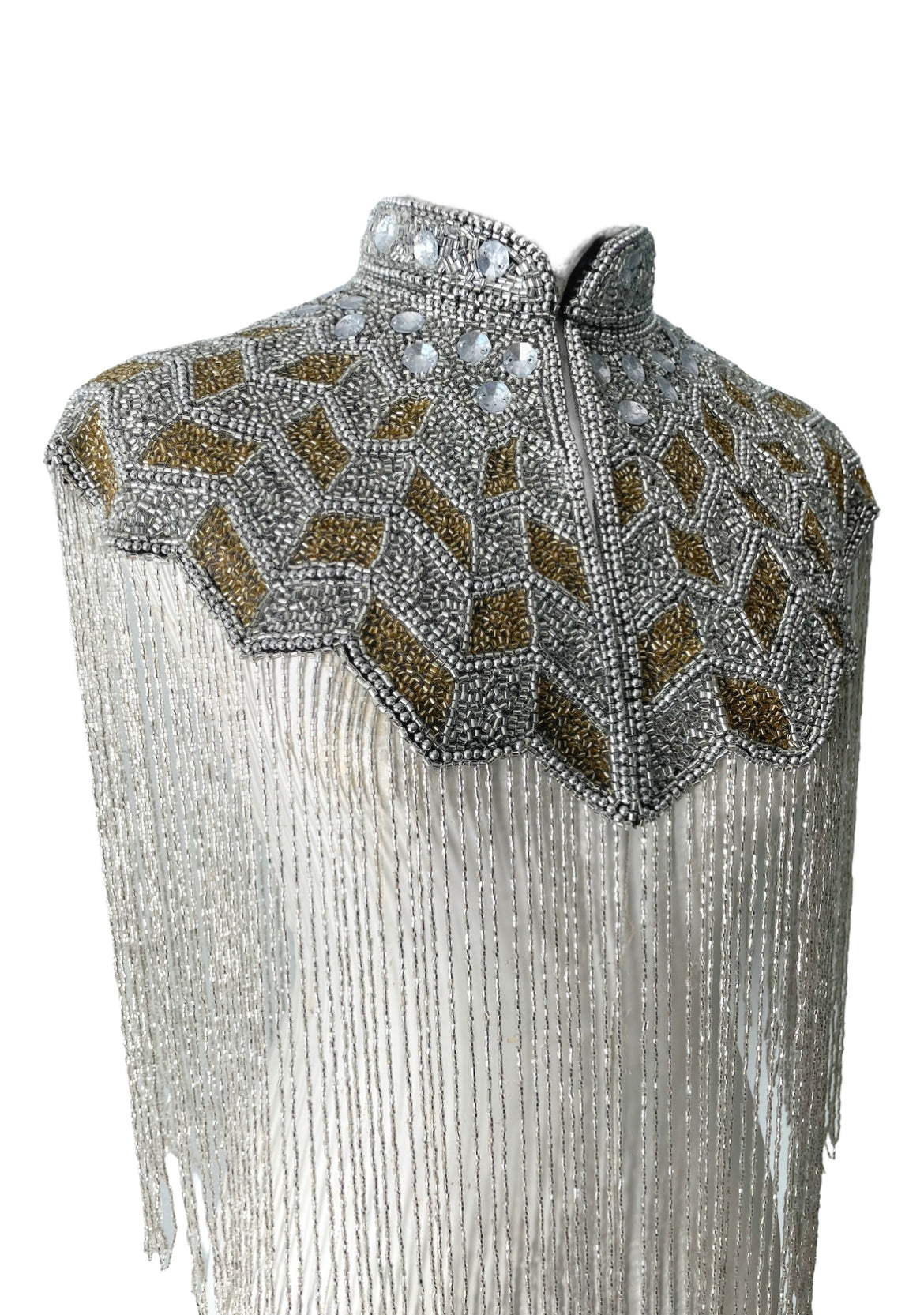 L'Jai Amor Gilded Halo Cape — detail close-up