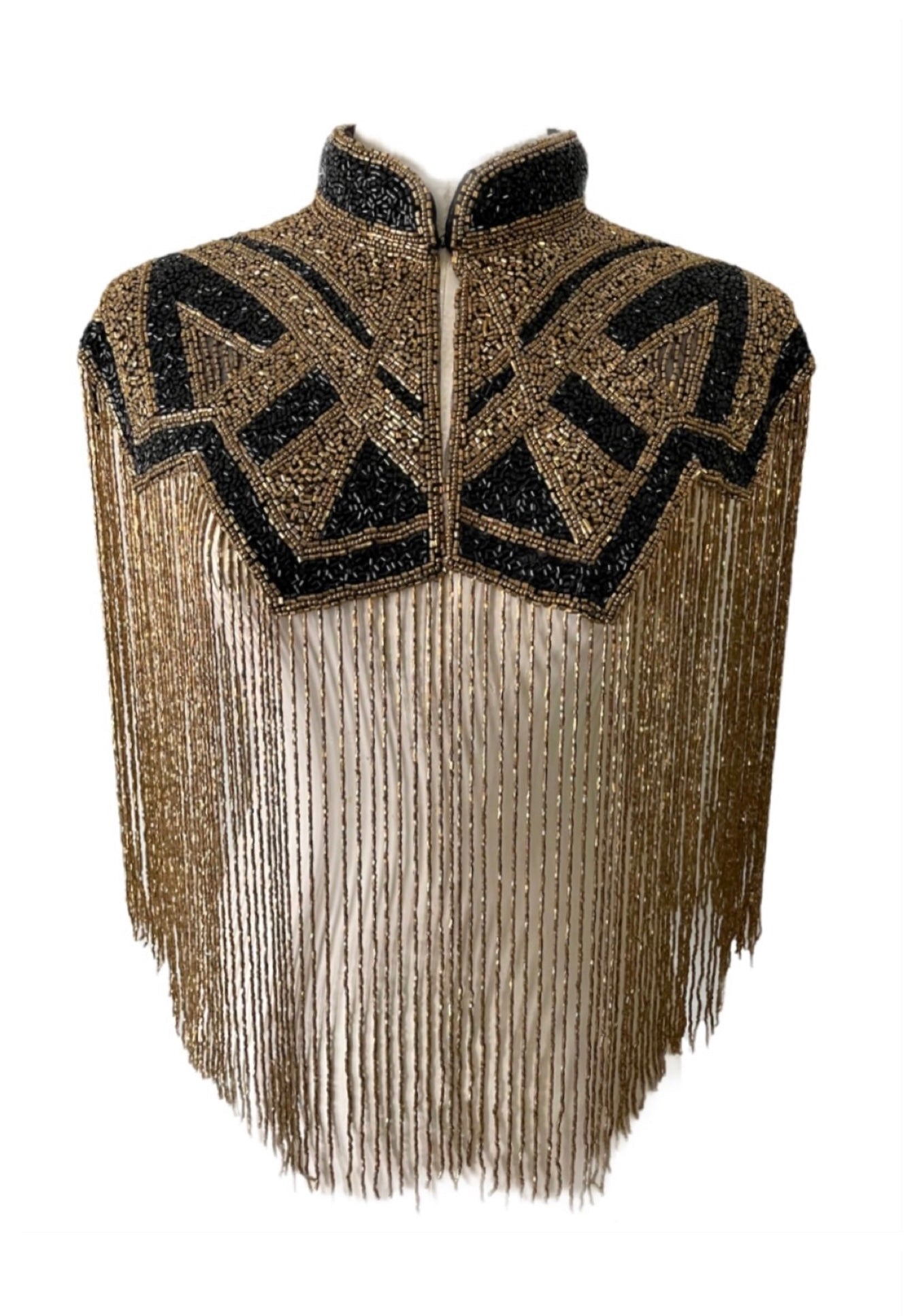 L'Jai Amor Axis Line Cape — detail close-up