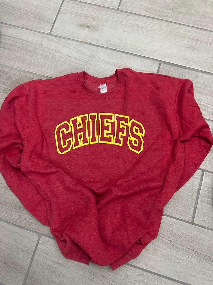 A Blessed Texas Mess Boutique Custom Puff Print Chiefs Sweatshirt, Embossed Chiefs Sweatshirt, Custom School… — apparel & accessories category context
