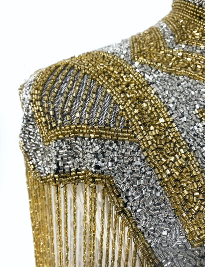 L'Jai Amor Golden Line Cape — back view