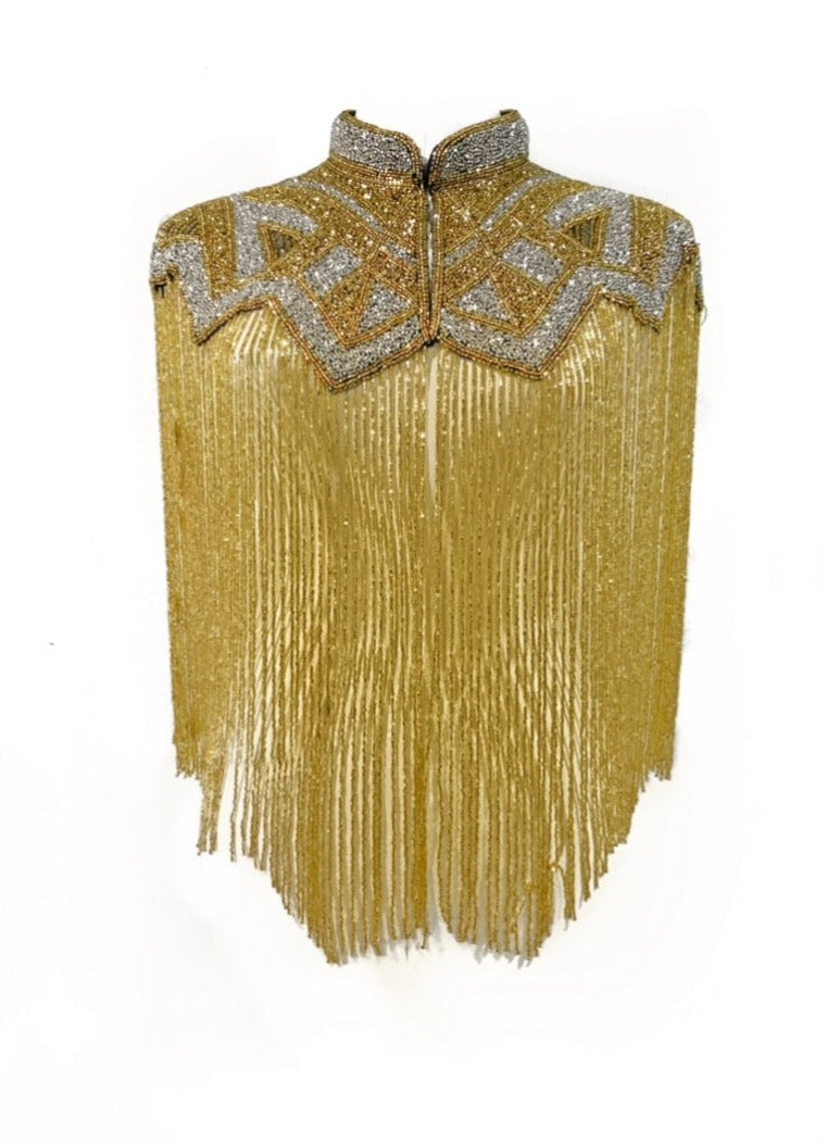 L'Jai Amor Golden Line Cape — side view