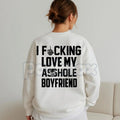 Pasimax I Love My Boyfriend Sweatshirt | Cute Relationship Jumper | Girlfriend Affection Crewneck | Sweet Couple Gift — main 