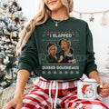 Pasimax "I Slap Ouiser Boudreaux" Ugly Christmas Sweatshirt – Funny Steel Magnolias Holiday Crewneck — main product shot