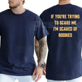 Pasimax "I'm Scared Of Boobies" Funny Men’s T-Shirt - Ironic Adult Humor Graphic Tee, Premium 100% Cotton Sarcastic Men's Gif