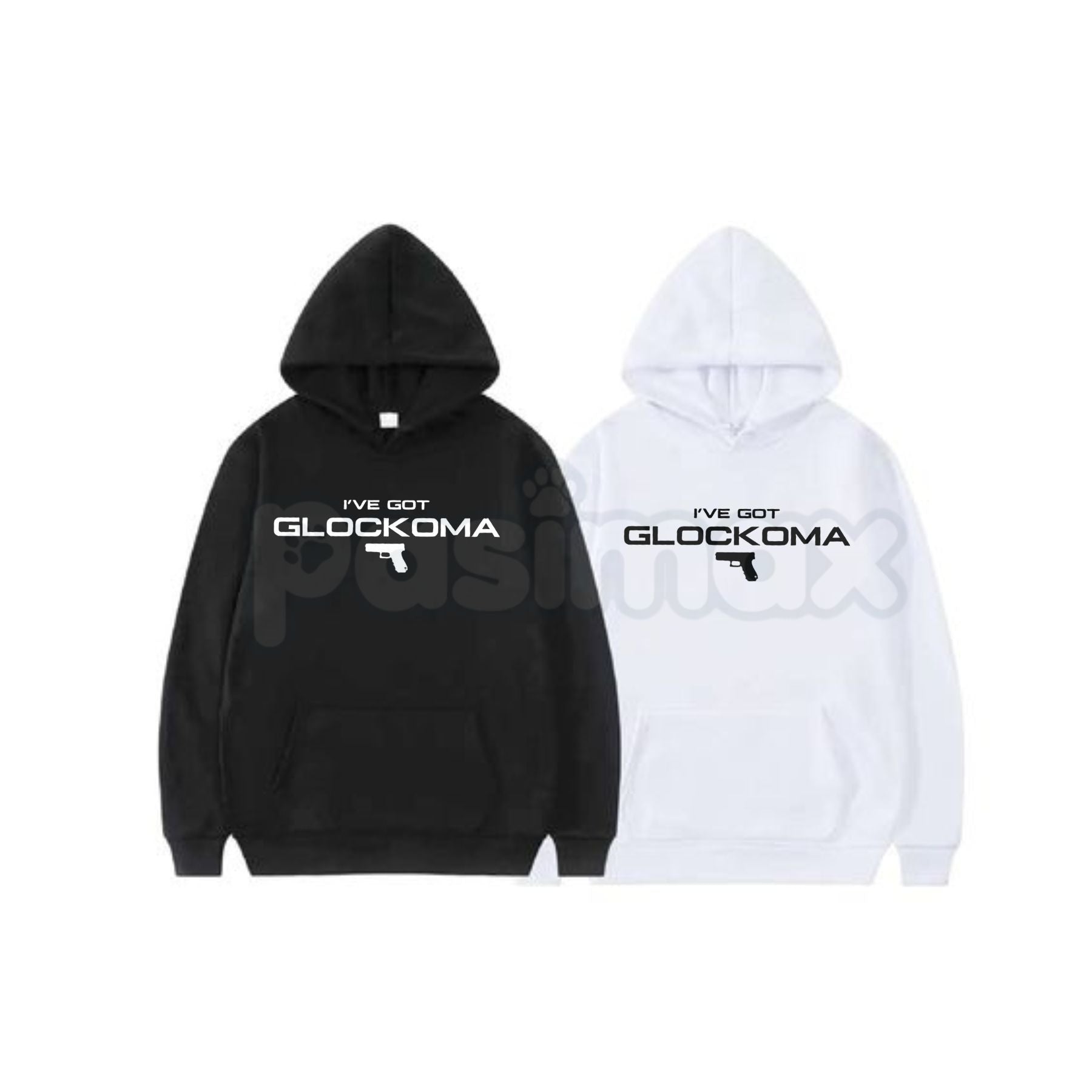Pasimax "I've Got Glockoma" Hoodie – Funny Gun Humor Slogan Pullover, Tactical & Self-Defense Apparel, Unisex — main product 