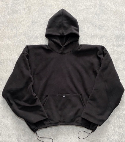 Phantom Marketplace Yeezy Gap Engineered by Balenciaga Polar Fleece Padded Hoodie  - Black — detail close-up