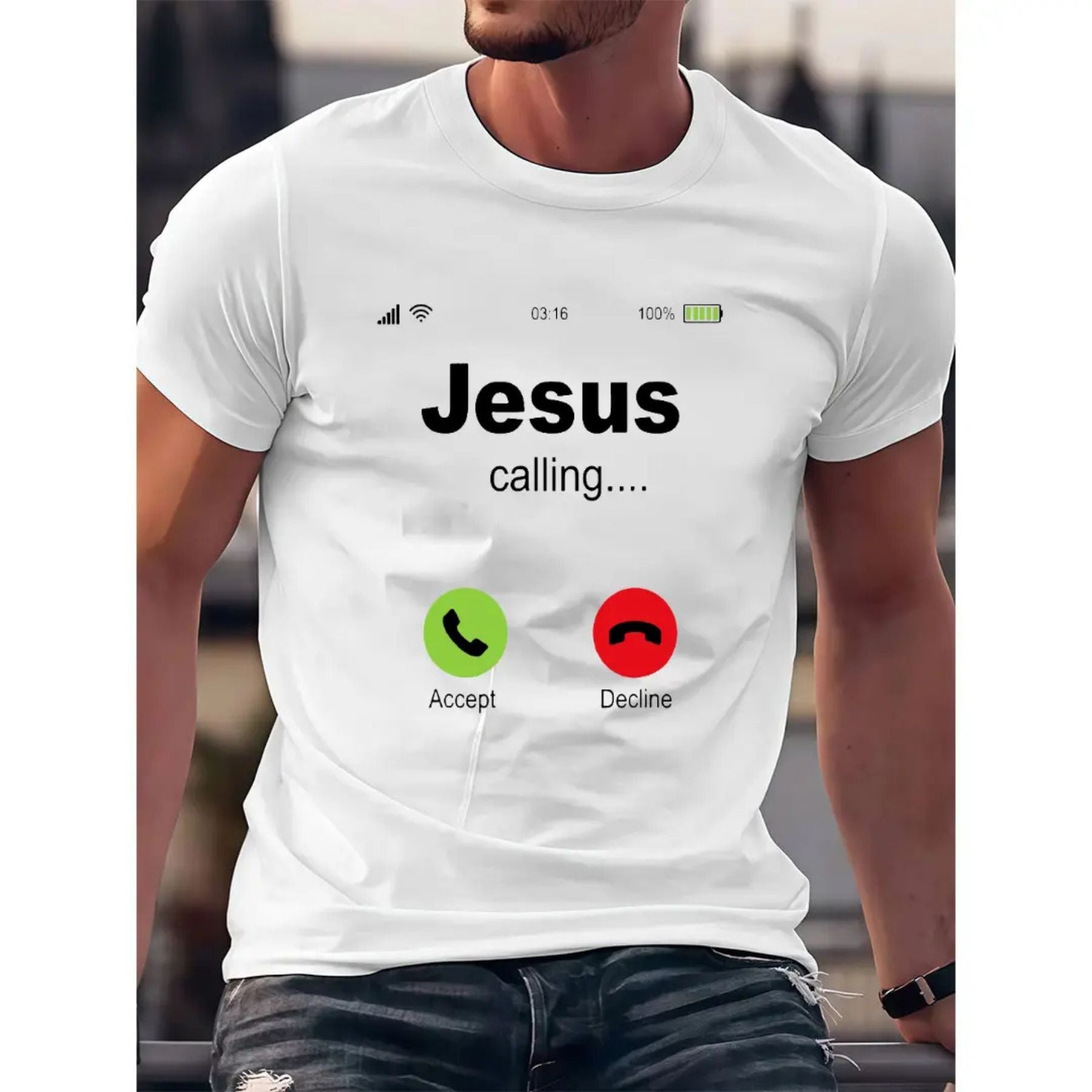 Pasimax "Jesus Calling" Christian T-Shirt — main product shot