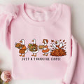 Pasimax Just a Thankful Goose Sweatshirt – Funny Silly Goose Thanksgiving Fall Crewneck — main product shot