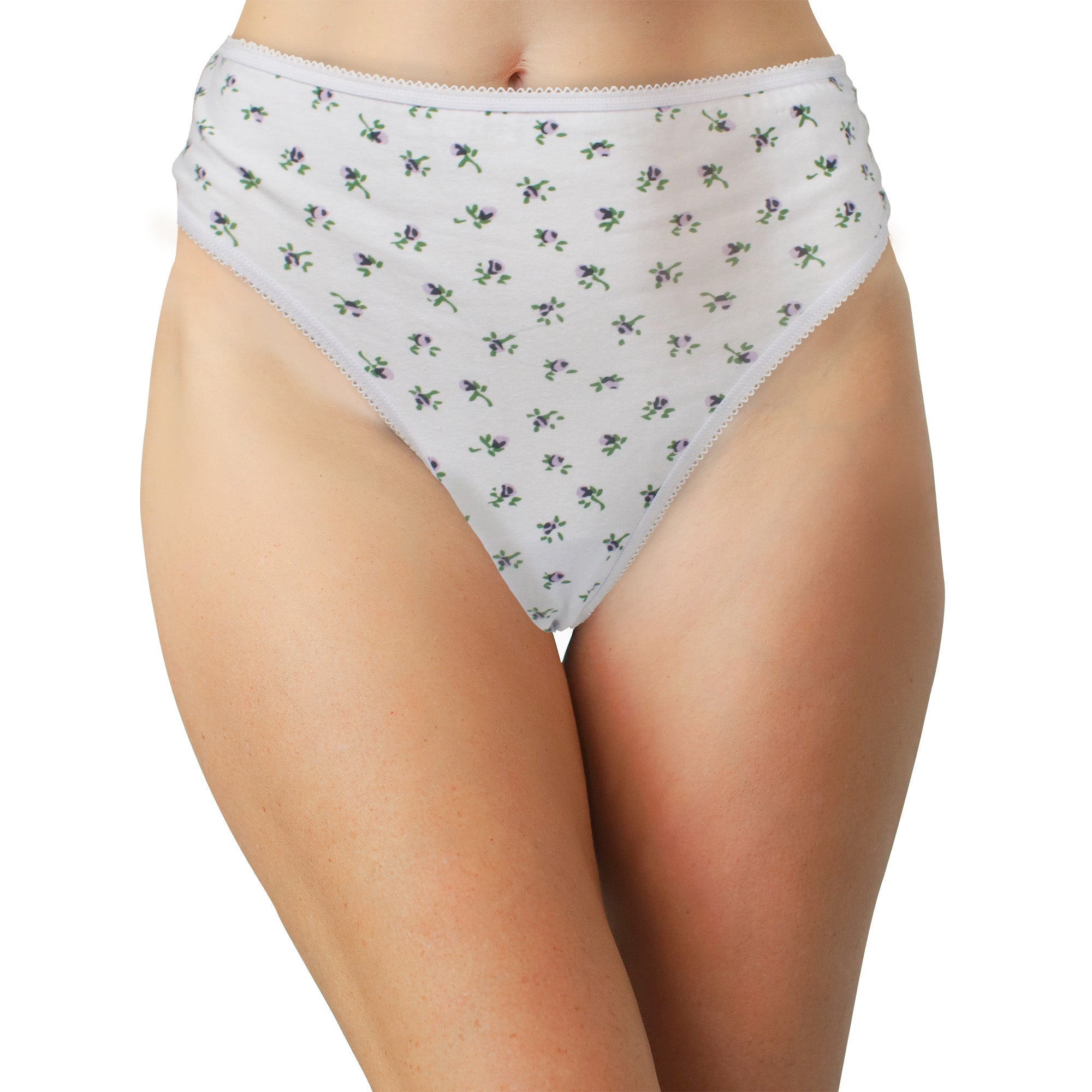 Love Libby Panties Printed Cotton High Waist Bikini with Picot Trim — packaging