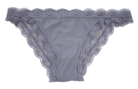 Mesh Bikini with Lace Trim at the Waist and Leg, XS-2X