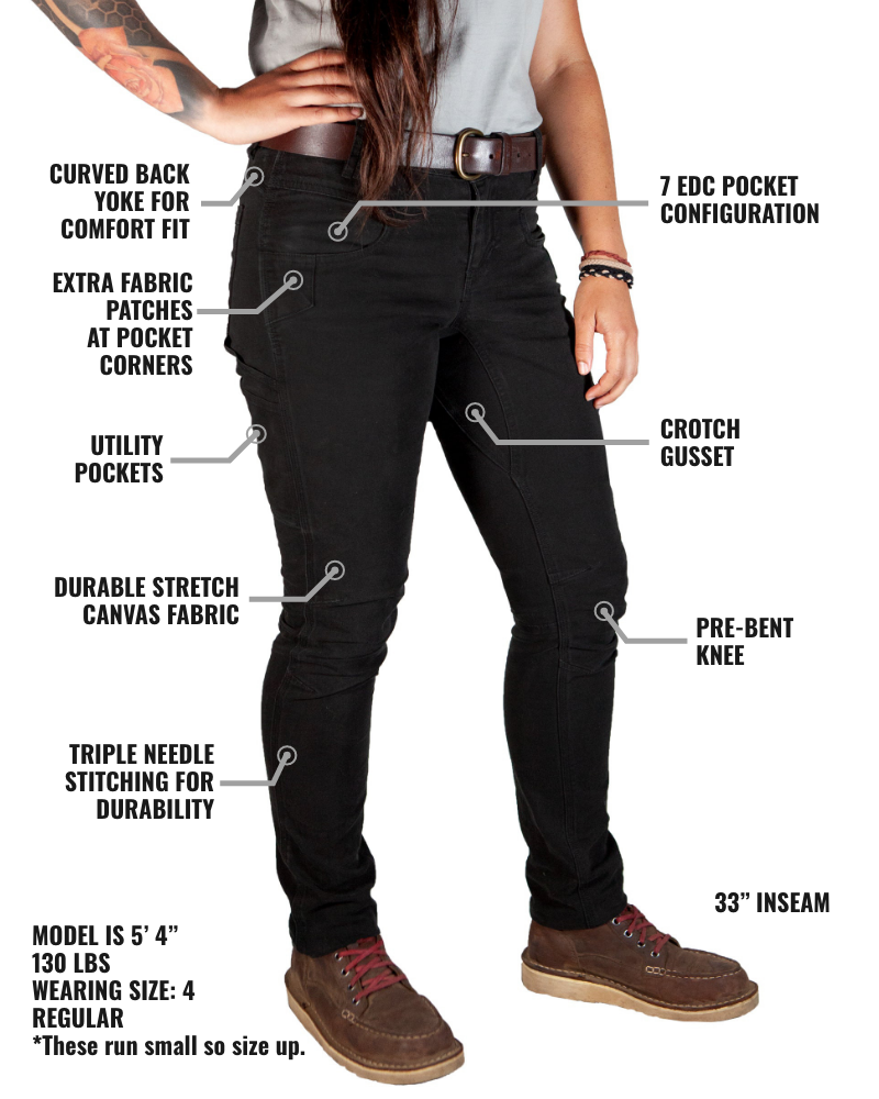 Off The Grid Surplus Kestral Women's Pant - Black — lifestyle context