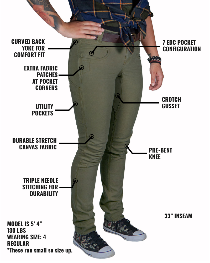 Off The Grid Surplus Kestral Women's Pant - Dark Olive — lifestyle context